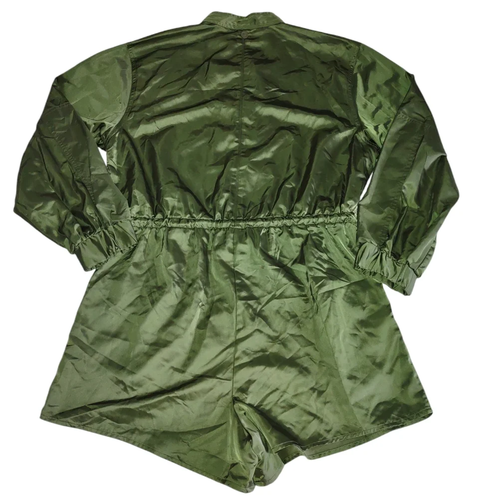 Hunter X Target Medium Olive Green Satin Romper